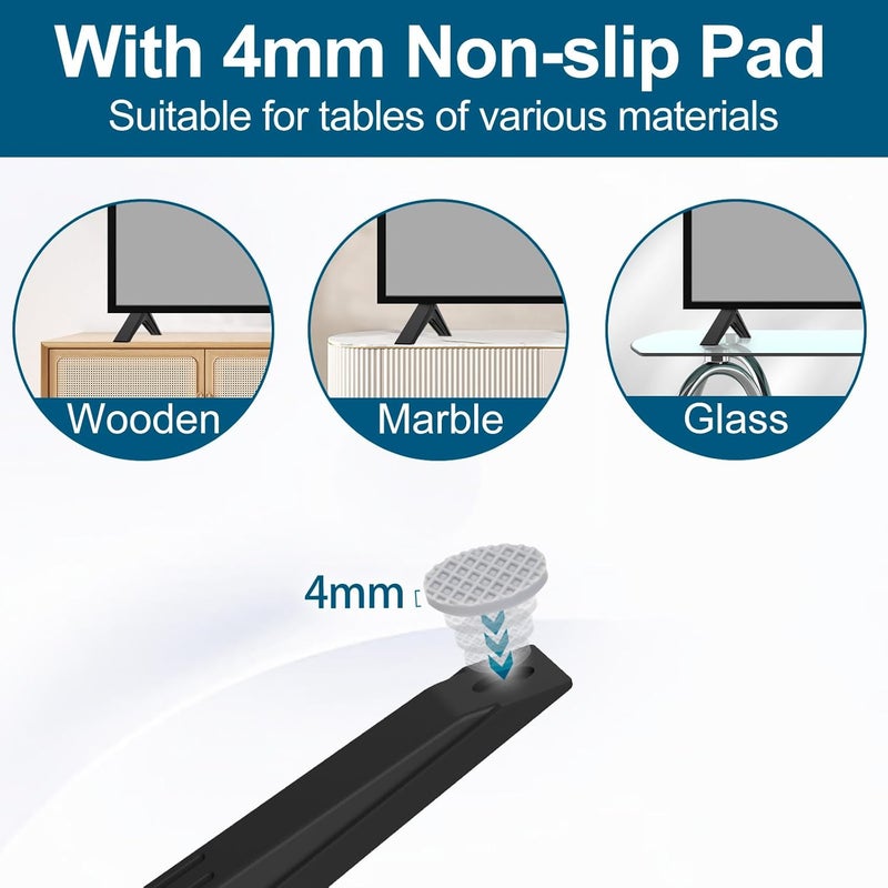 Maozhren TV Stand for LG TV Legs Replacement, for 75UQ9000PUD 70UP8070 70UQ7070ZUD 70UQ7590PUB 70UQ8000 75UP8070 75UQ8000 82UP8770 86UP8770 86UQ8000 86UQ7070, Only for LG 70" 75" 82" 86" TV Models We List - Image 5